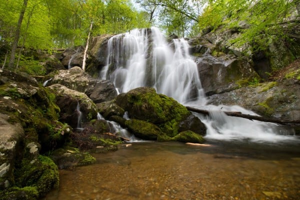 asheville north carolina waterfall in march