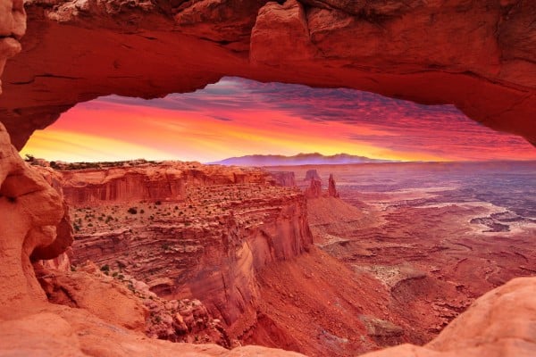 moab utah at sunrise during march travel trip