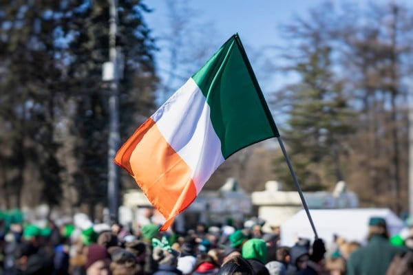 ireland during st patricks day celebration in march