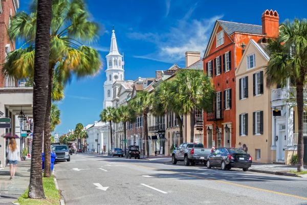 charleston south carolina street on spring break