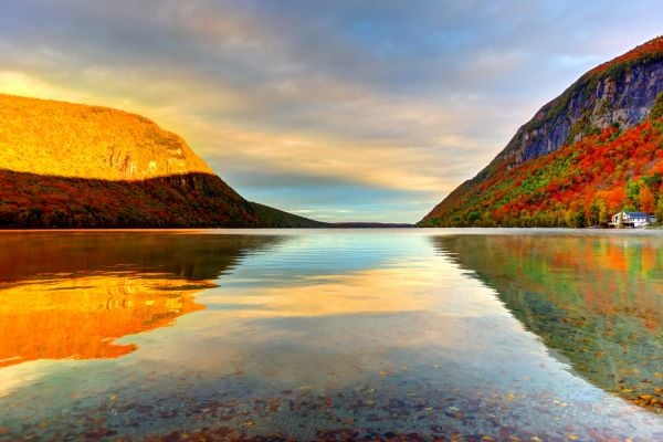 Lake Willoughby one of the most beautiful lakes in the america