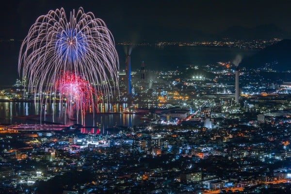 fireworks in an underrated summer travel idea in asia shikoku japanShikoku-Japan